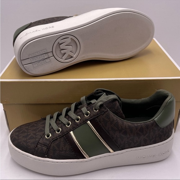 MICHAEL KORS Poppy Stripe Lace
Up Sneakers - Picture 8 of 9